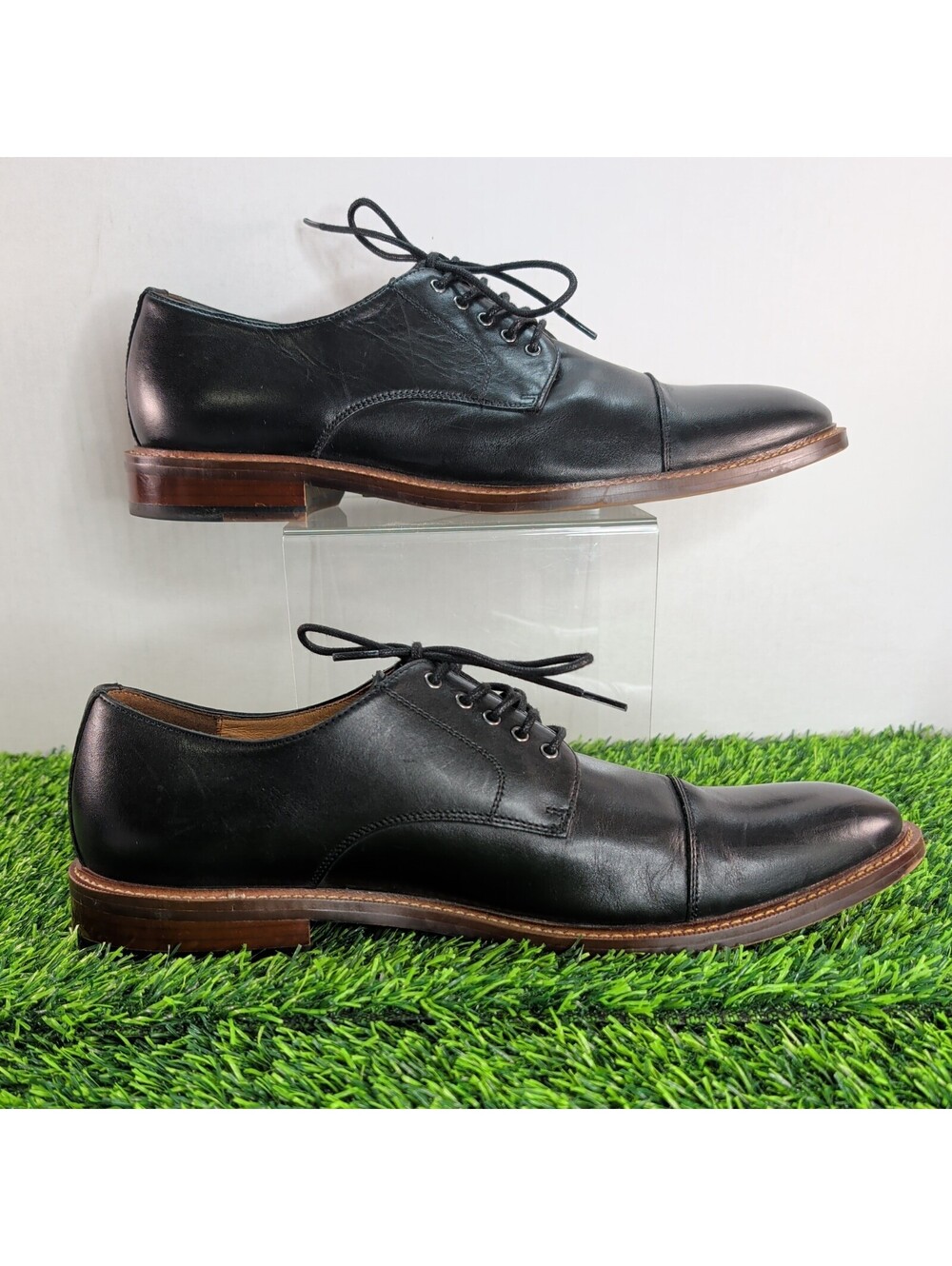 BLAKE MCKAY T9 BLACK LEATHER CAP TOE OXFORD SHOES MEN'S  SIZE 11 LACE UP